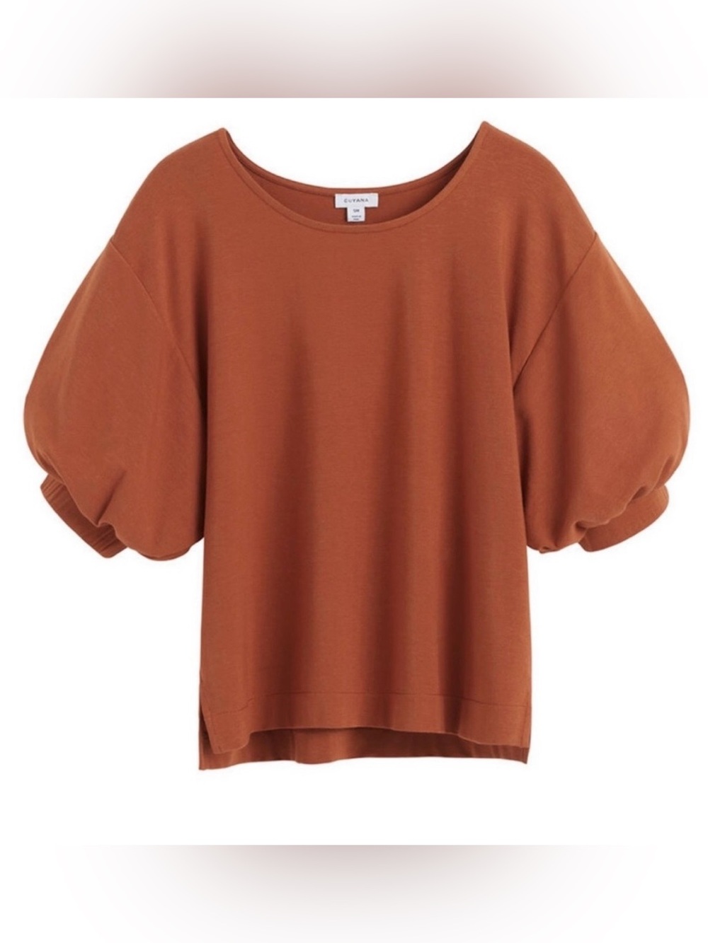 Cuyana Balloon Sleeve Pima Cotton Blouse Size XL